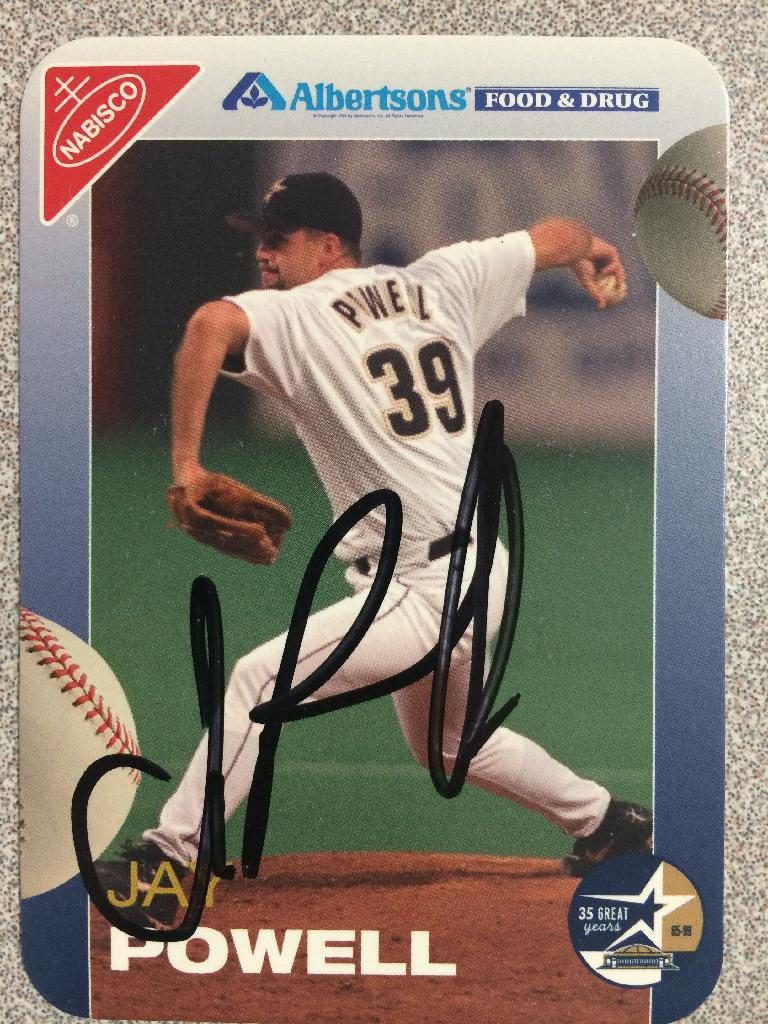 Jay Powell autograph in the Astros A to Z collection