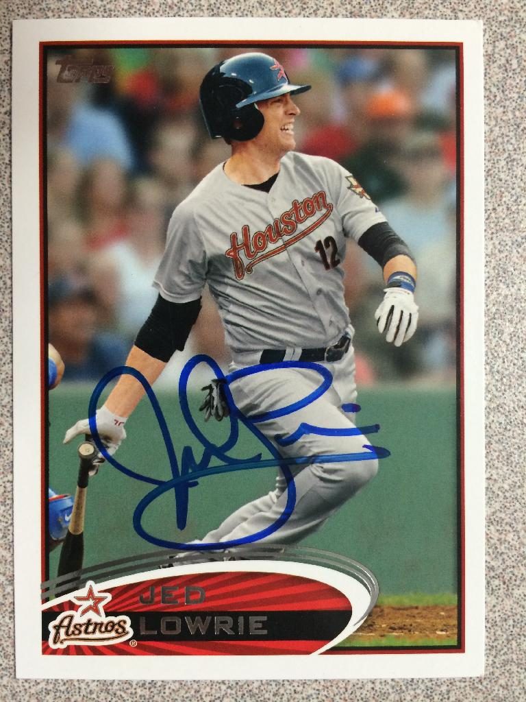 Jed Lowrie autograph in the Astros A to Z collection