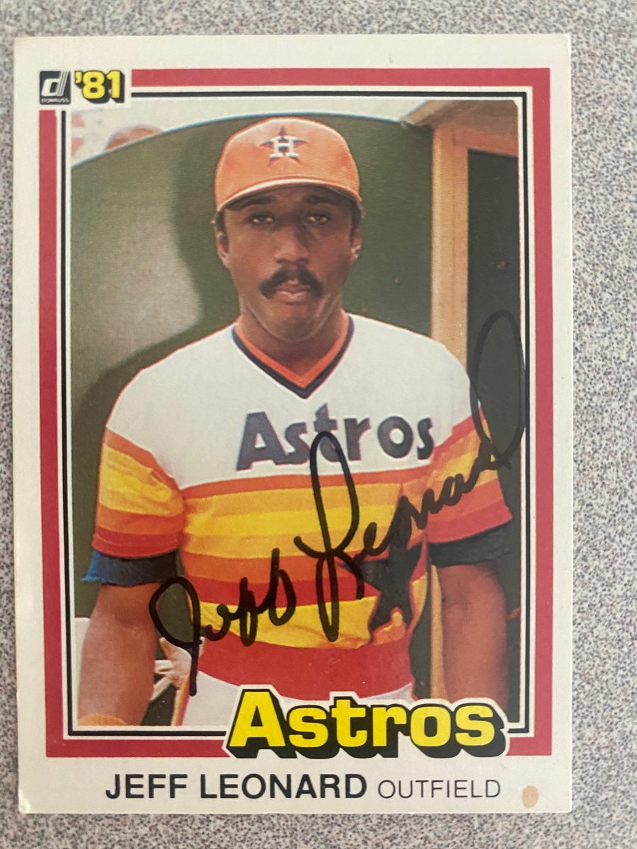 Jeff Leonard autograph in the Astros A to Z collection