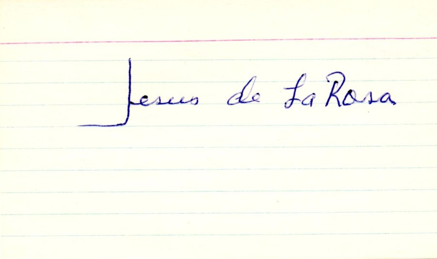 Jesus De La Rosa autograph in the Astros A to Z collection
