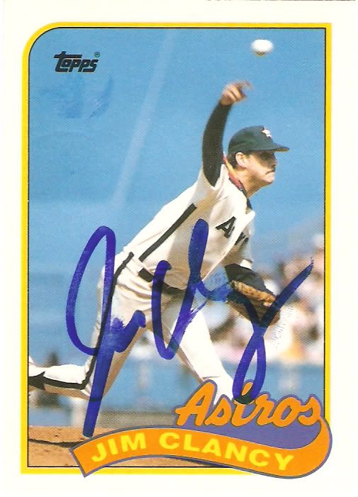Jim Clancy autograph in the Astros A to Z collection