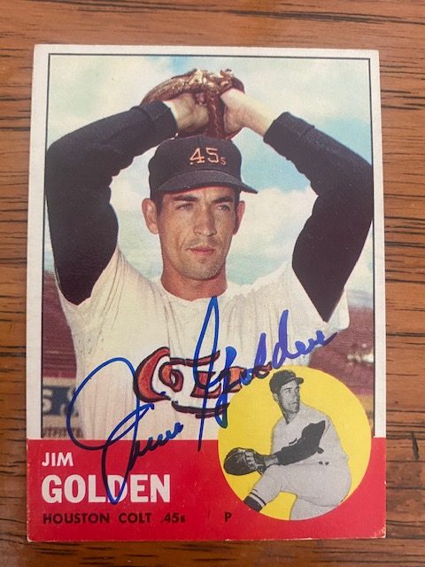 Jim Golden autograph in the Astros A to Z collection