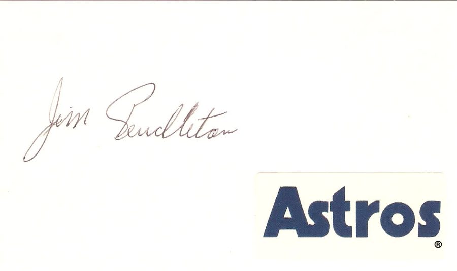 Jim Pendleton autograph in the Astros A to Z collection