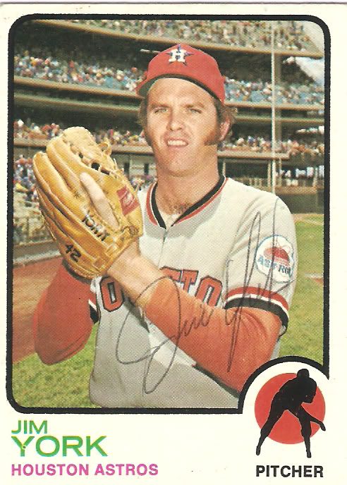 Jim York autograph in the Astros A to Z collection