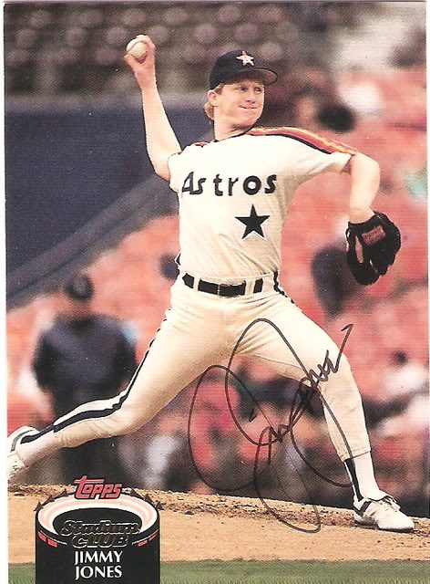 Jimmy Jones autograph in the Astros A to Z collection