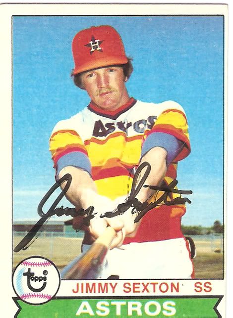 Jimmy Sexton autograph in the Astros A to Z collection