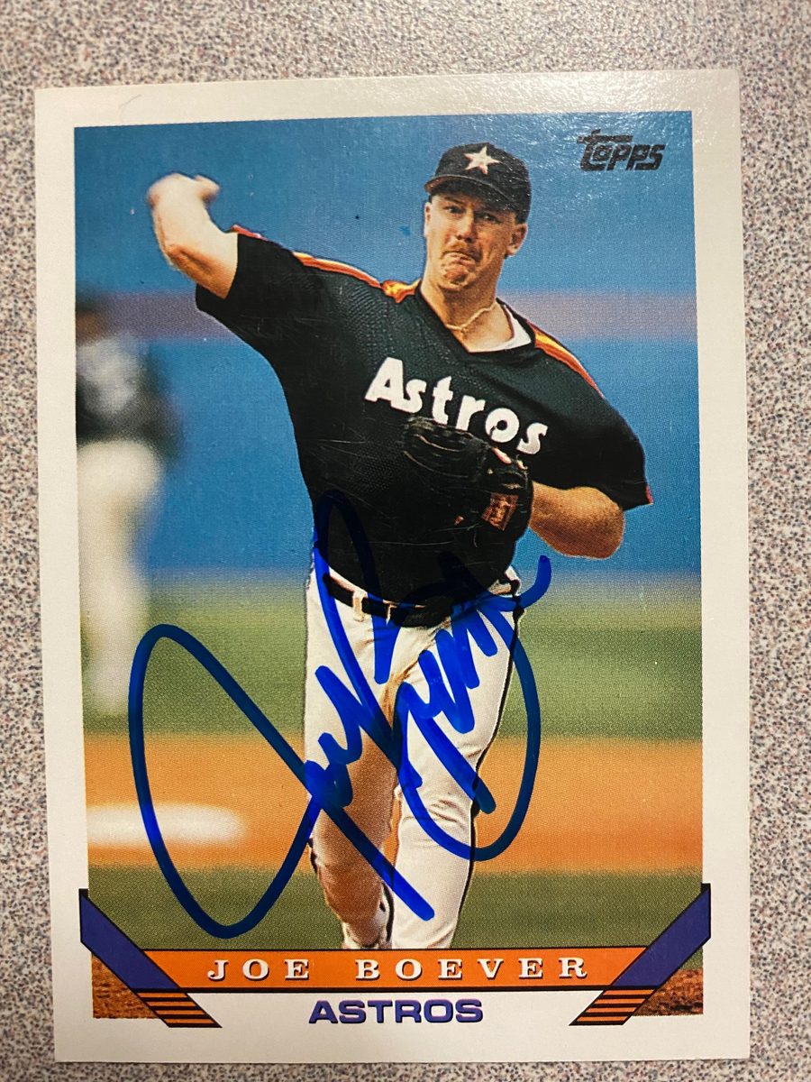 Joe Boever autograph in the Astros A to Z collection