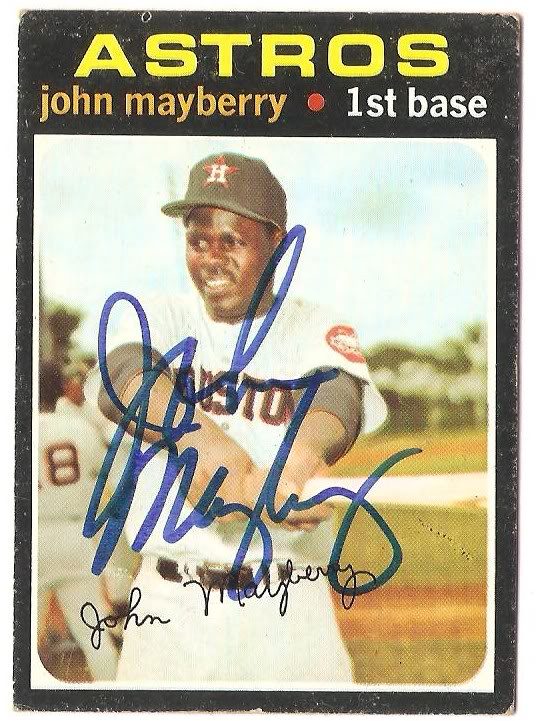 John Mayberry autograph in the Astros A to Z collection