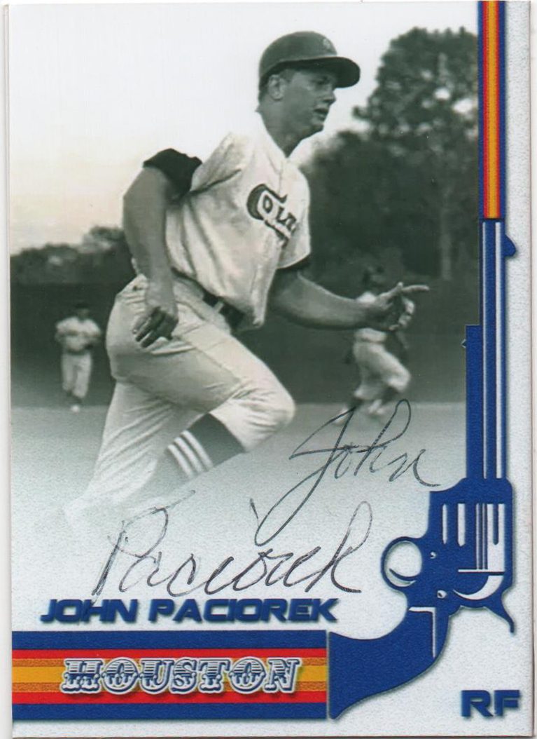 John Paciorek autograph in the Astros A to Z collection