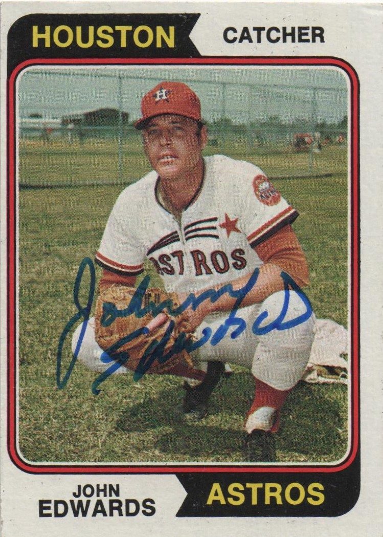 Johnny Edwards autograph in the Astros A to Z collection