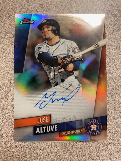 Jose Altuve autograph in the Astros A to Z collection