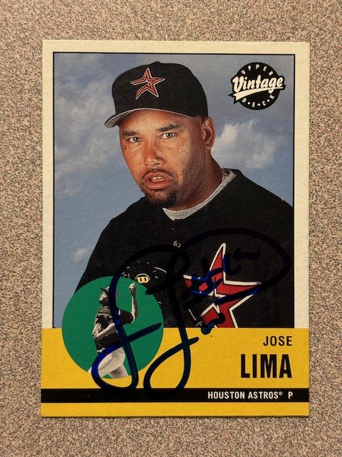 Jose Lima autograph in the Astros A to Z collection