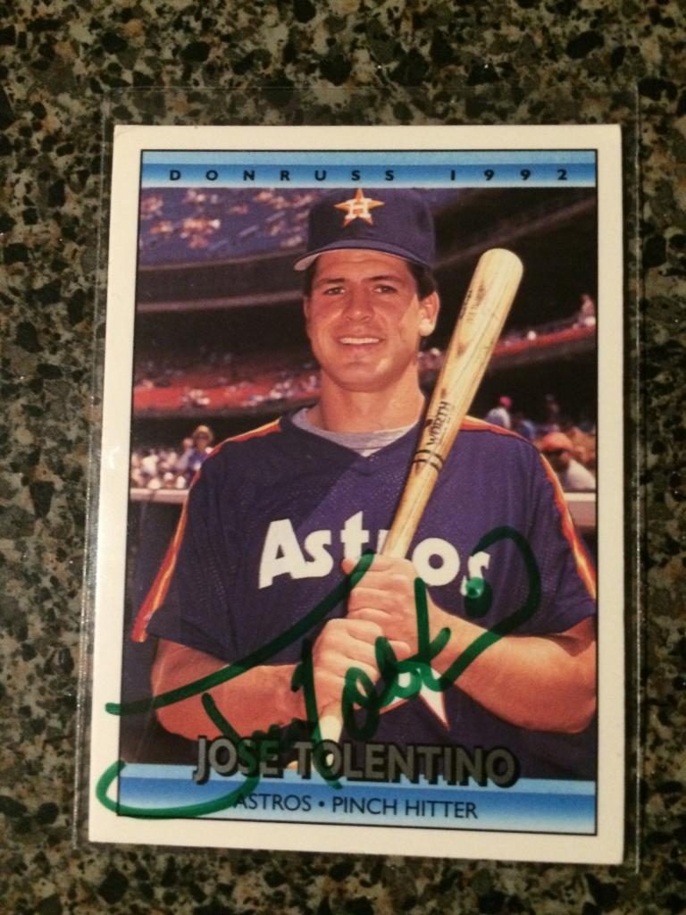 Jose Tolentino autograph in the Astros A to Z collection