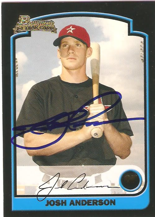 Josh Anderson autograph in the Astros A to Z collection