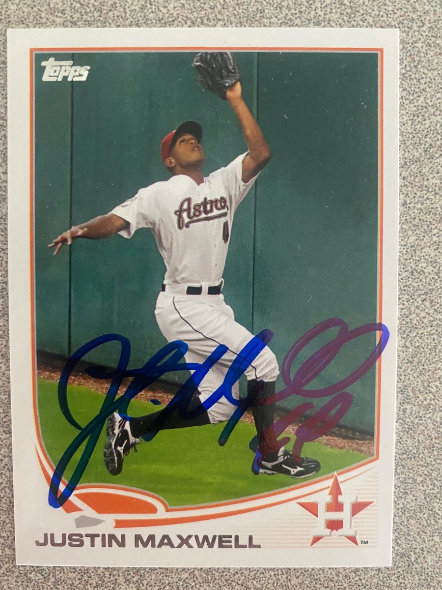 Justin Maxwell autograph in the Astros A to Z collection