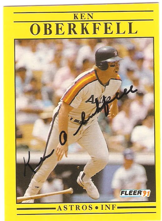 Ken Oberkfell autograph in the Astros A to Z collection