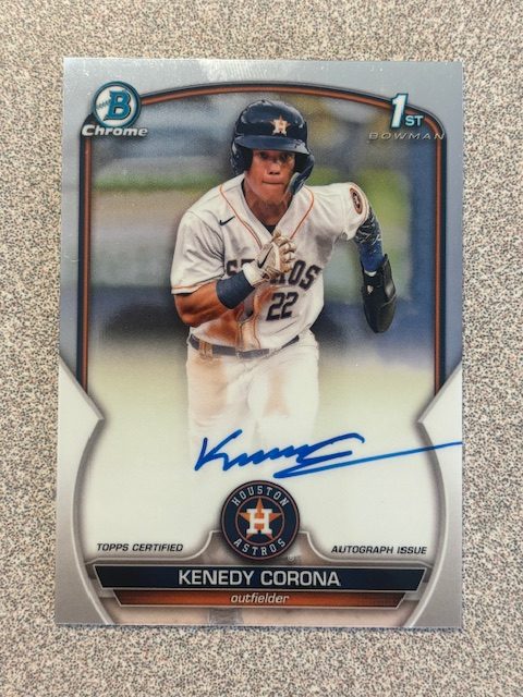 Kenedy Corona autograph in the Astros A to Z collection