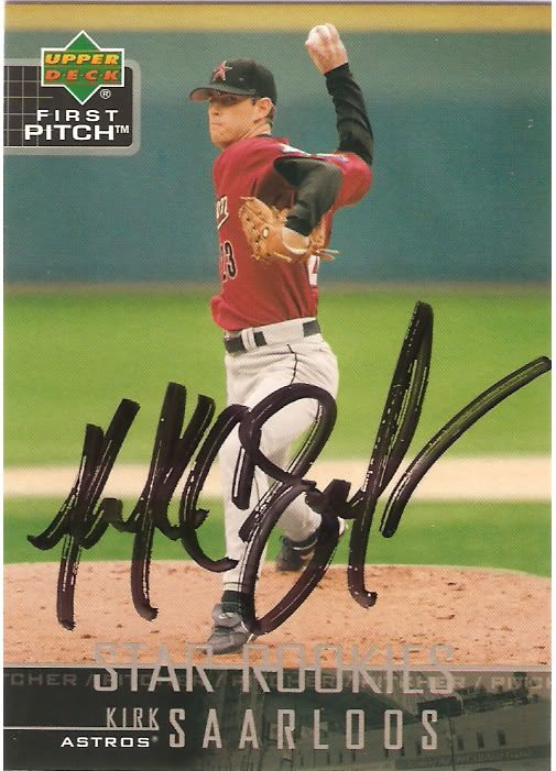 Kirk Saarloos autograph in the Astros A to Z collection