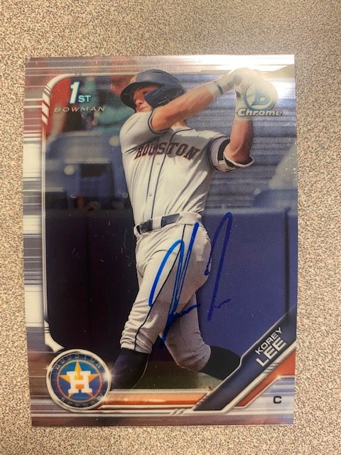 Korey Lee autograph in the Astros A to Z collection