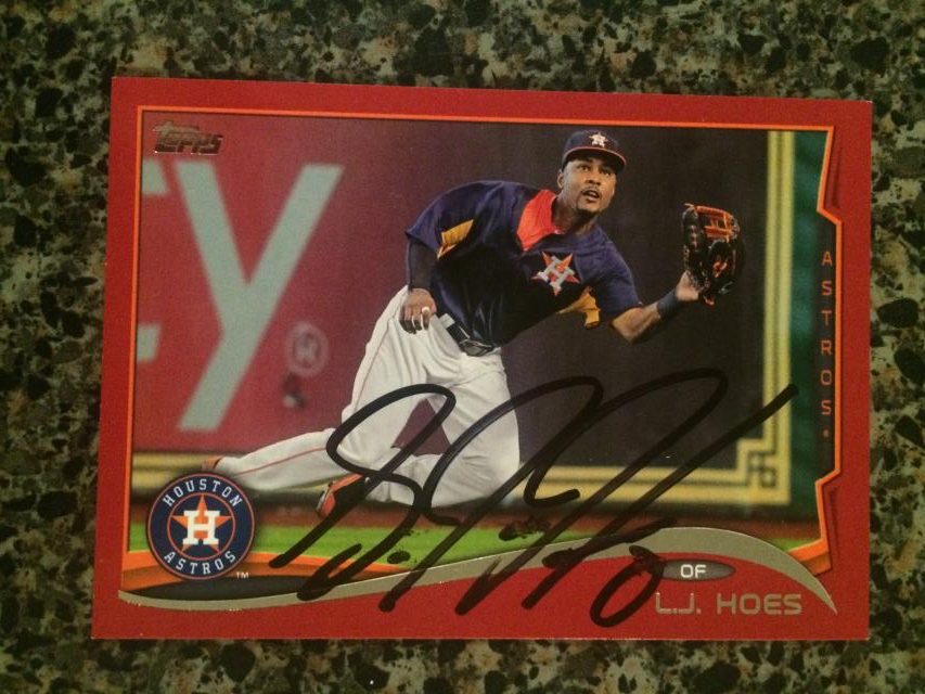 LJ Hoes autograph in the Astros A to Z collection