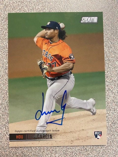 Luis Garcia autograph in the Astros A to Z collection
