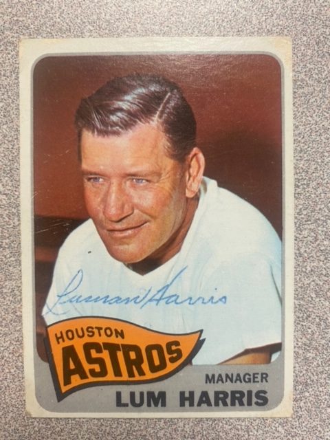 Luman Harris autograph in the Astros A to Z collection