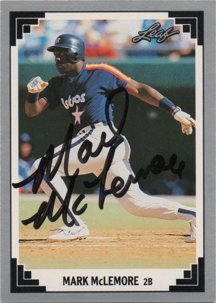 Mark McLemore (Infielder, 1991) autograph in the Astros A to Z collection