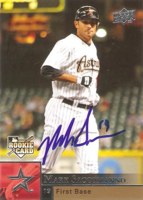 Mark Saccomanno autograph in the Astros A to Z collection