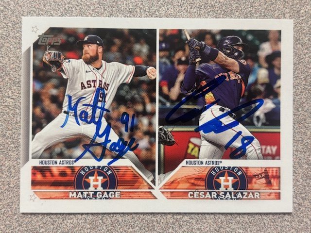 Matt Gage autograph in the Astros A to Z collection