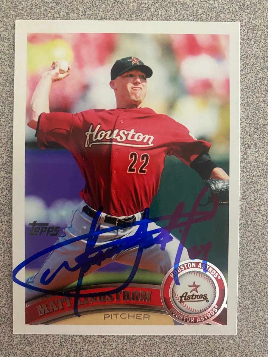 Matt Lindstrom autograph in the Astros A to Z collection
