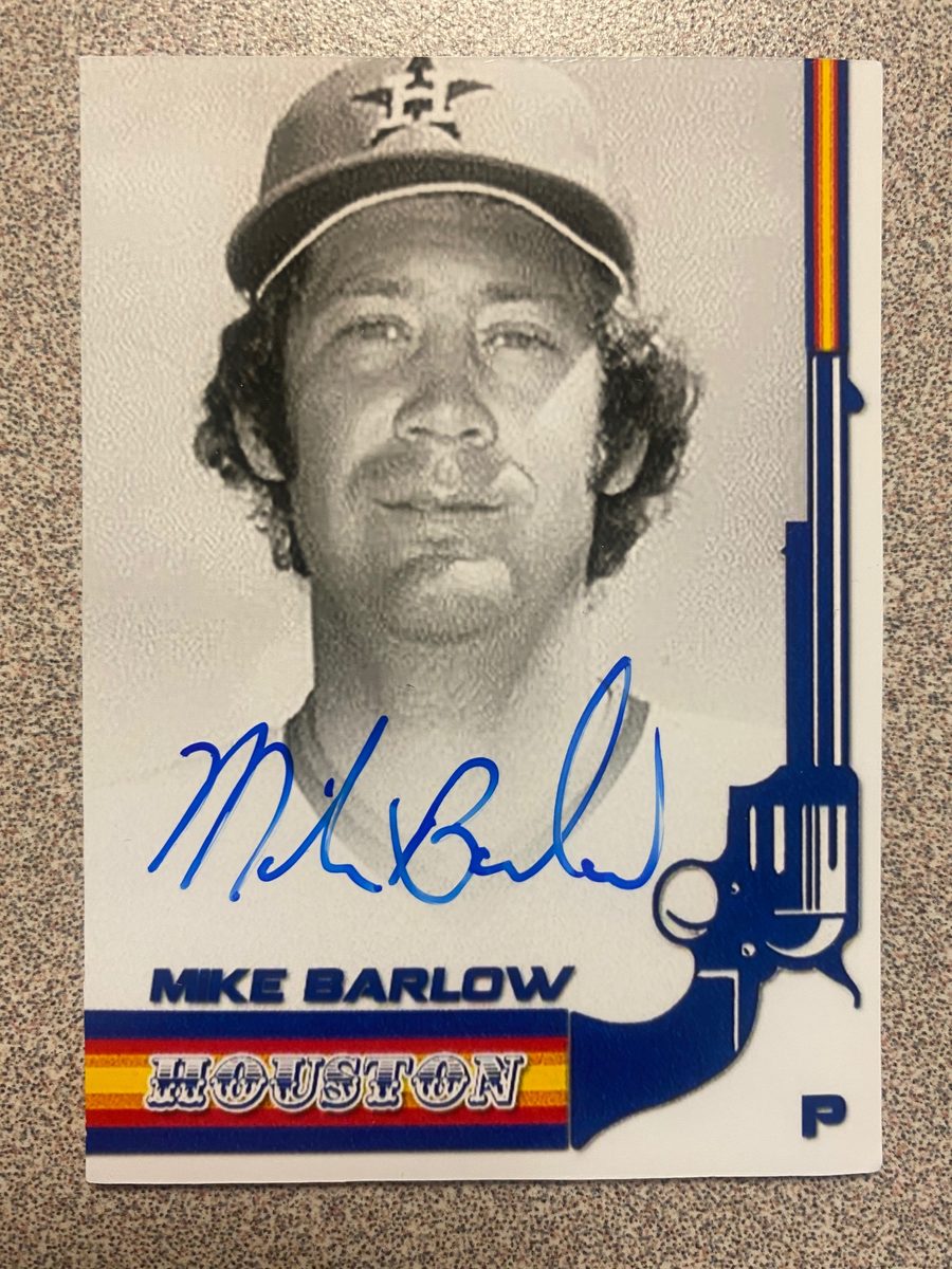 Mike Barlow autograph in the Astros A to Z collection