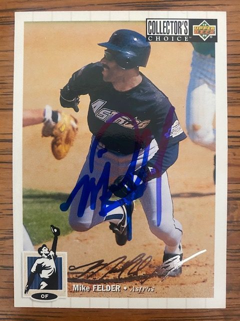 Mike Felder autograph in the Astros A to Z collection
