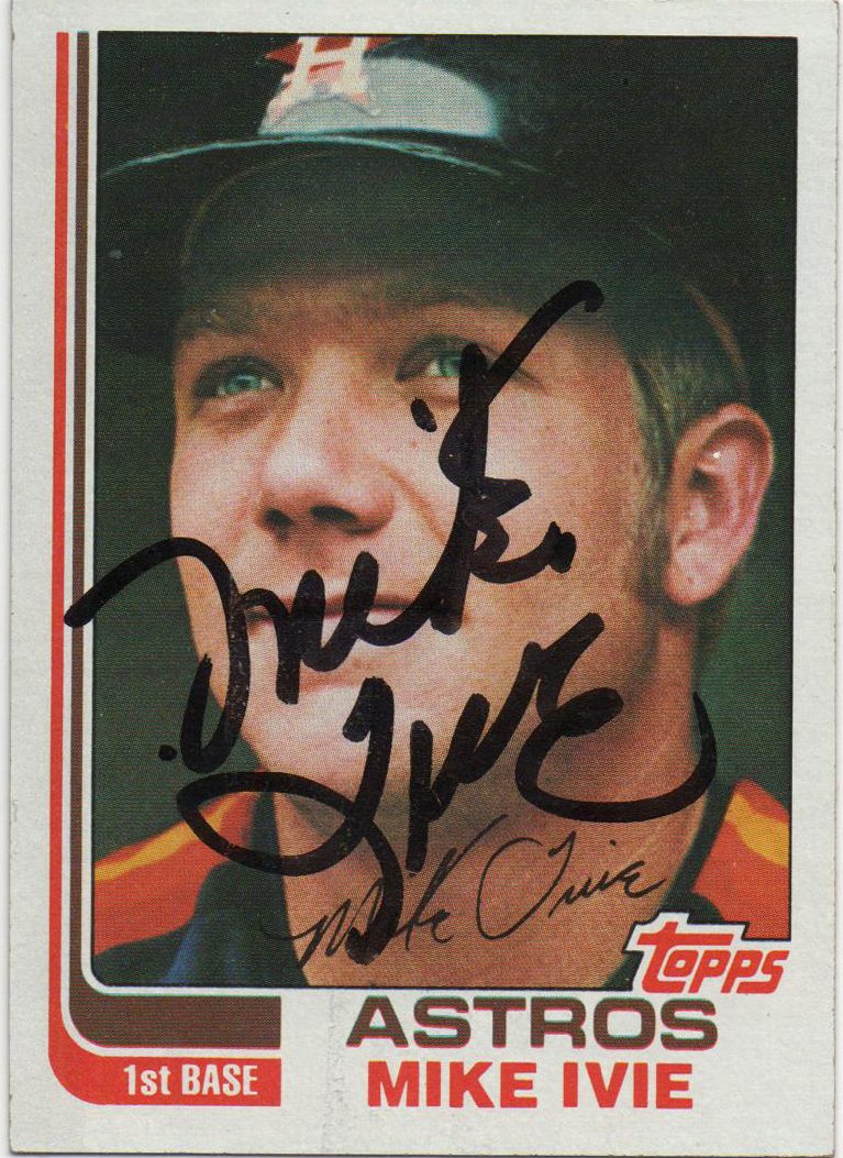 Mike Ivie autograph in the Astros A to Z collection