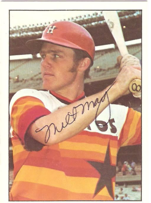 Milt May autograph in the Astros A to Z collection