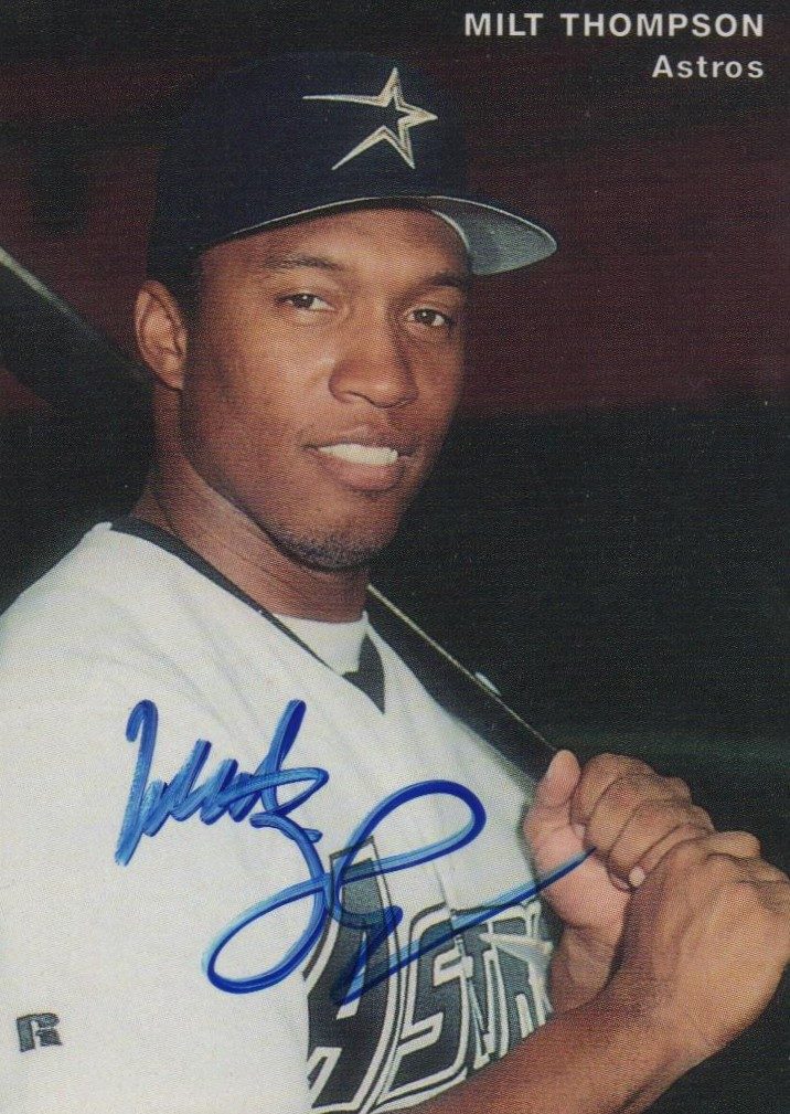 Milt Thompson autograph in the Astros A to Z collection