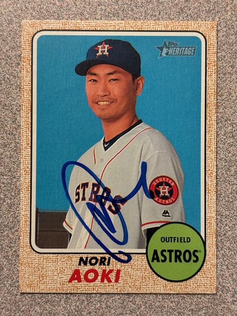Nori Aoki autograph in the Astros A to Z collection