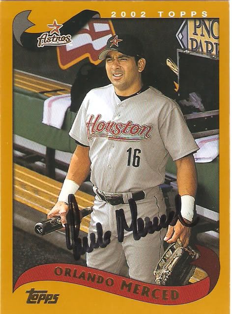Orlando Merced autograph in the Astros A to Z collection