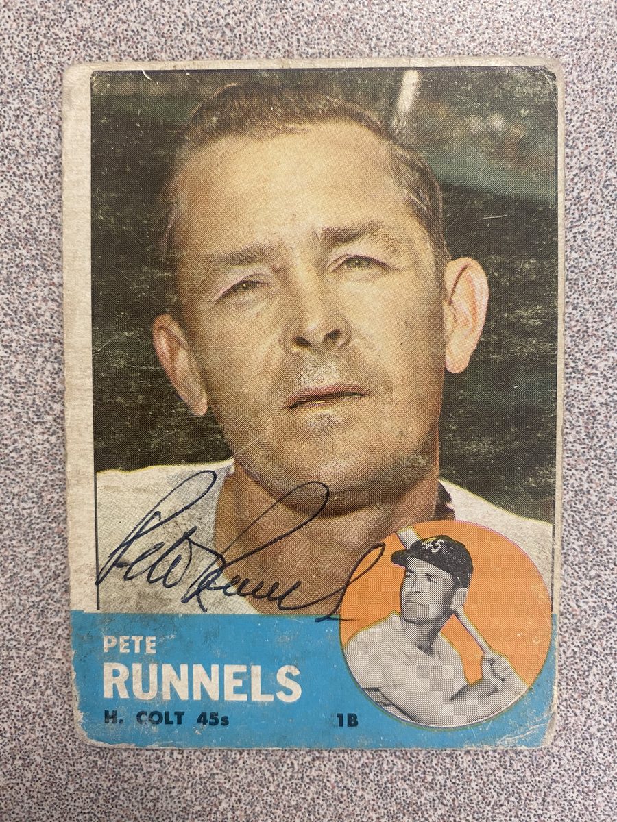 Pete Runnels autograph in the Astros A to Z collection