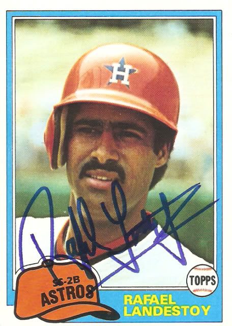Rafael Landestoy autograph in the Astros A to Z collection