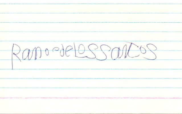 Ramon De Los Santos autograph in the Astros A to Z collection