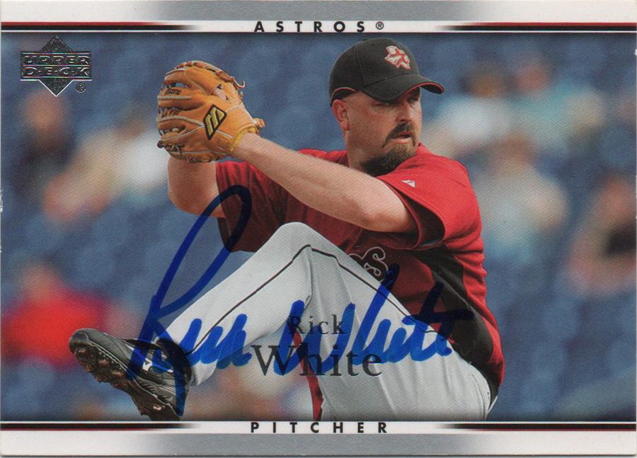 Rick White autograph in the Astros A to Z collection