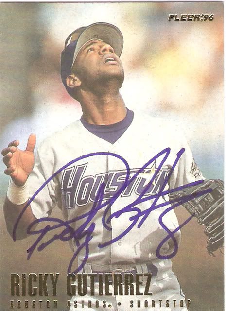 RIcky Gutierrez autograph in the Astros A to Z collection