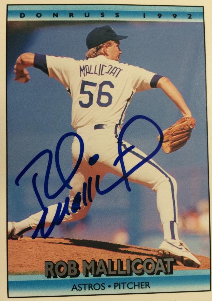 Rob Mallicoat autograph in the Astros A to Z collection