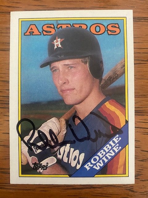 Robbie Wine autograph in the Astros A to Z collection