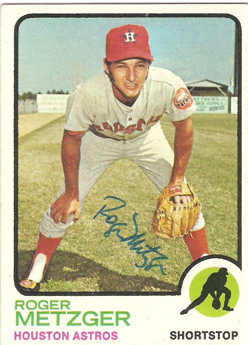 Roger Metzger autograph in the Astros A to Z collection