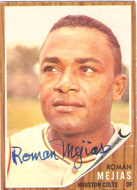 Roman Mejias autograph in the Astros A to Z collection