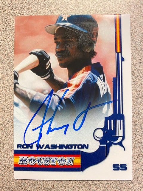 Ron Washington autograph in the Astros A to Z collection