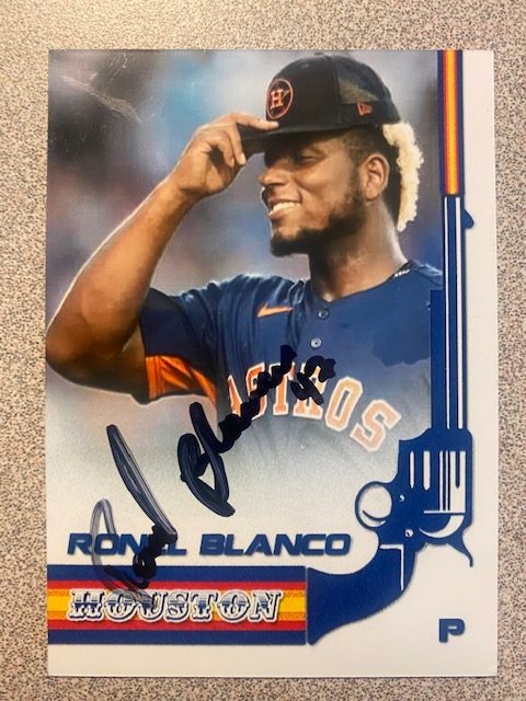 Ronel Blanco autograph in the Astros A to Z collection