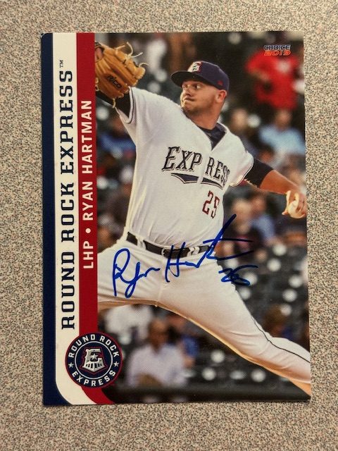 Ryan Hartman autograph in the Astros A to Z collection
