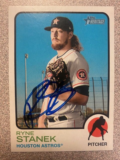 Ryne Stanek autograph in the Astros A to Z collection